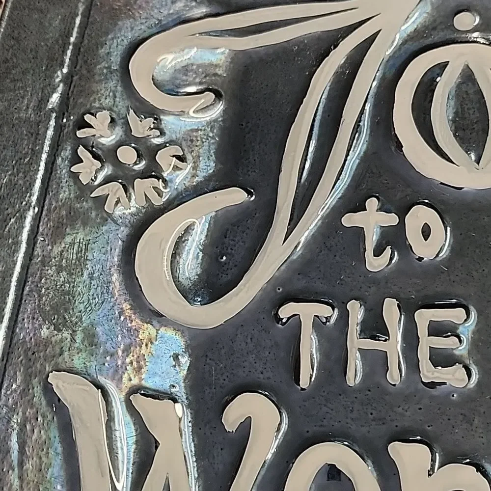 Joy to the World Snowman Holiday Plate